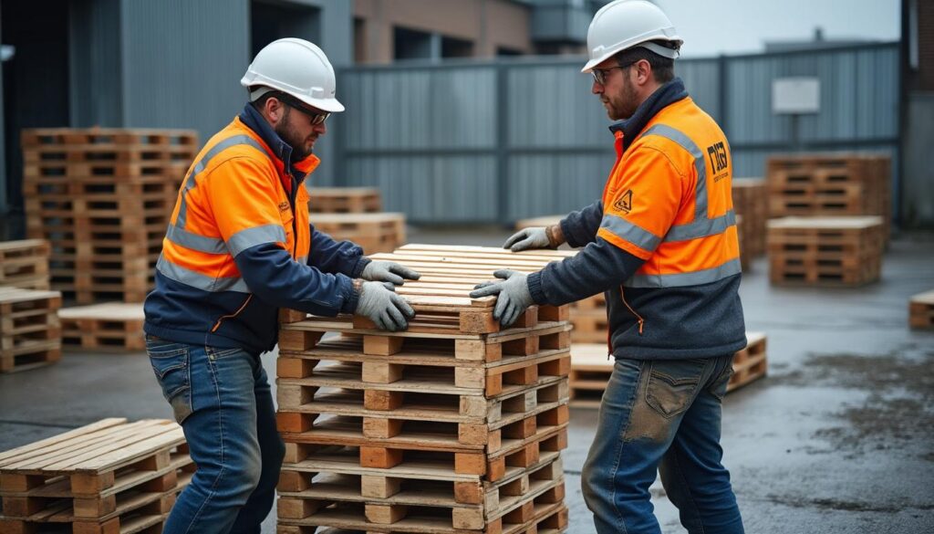 Quelles normes suivre pour la manipulation sécurisée des palettes dans le BTP ?
