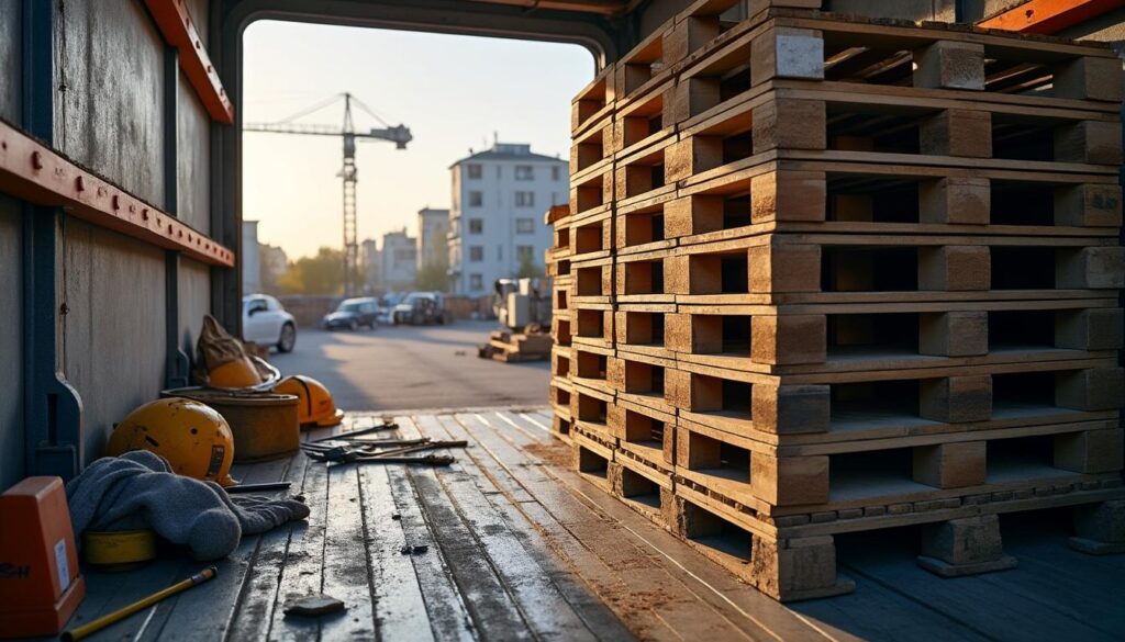 Organisation du transport des chantiers grâce au palettier de camion