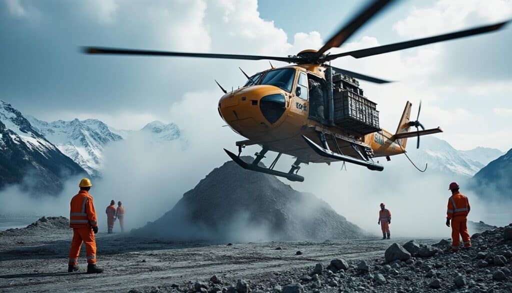 BTP avec l’hélicoptère : innovations et avantages pour les chantiers