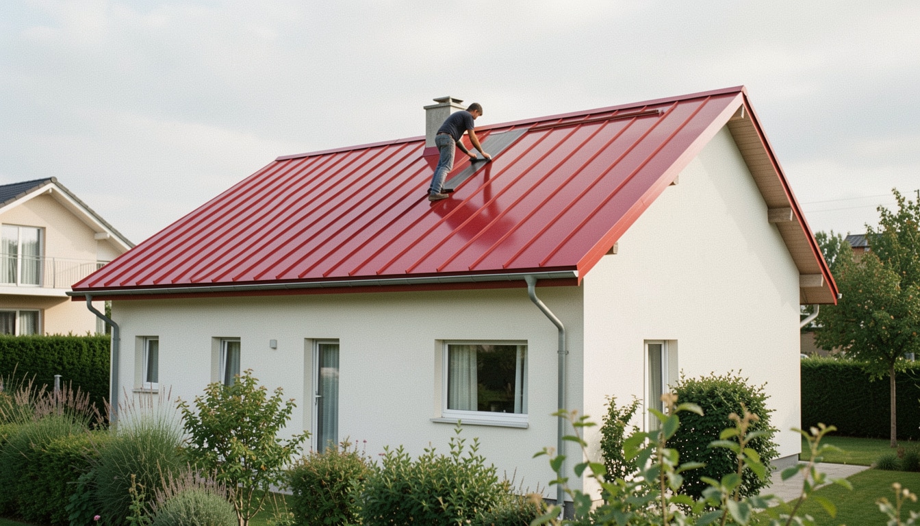 Bac acier rouge en toiture : critères, teintes et pose