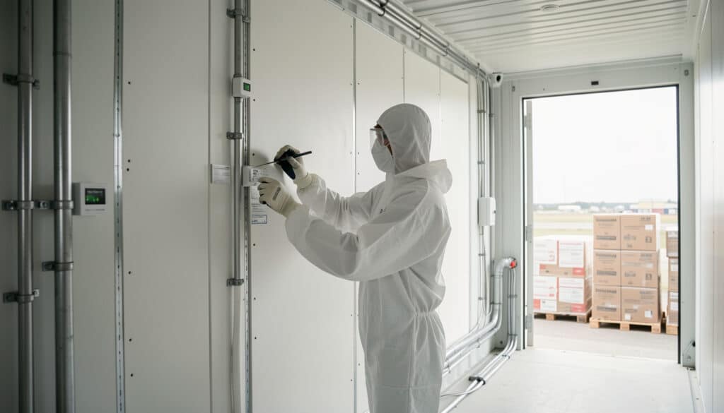 Isoler un conteneur pour produits pharmaceutiques