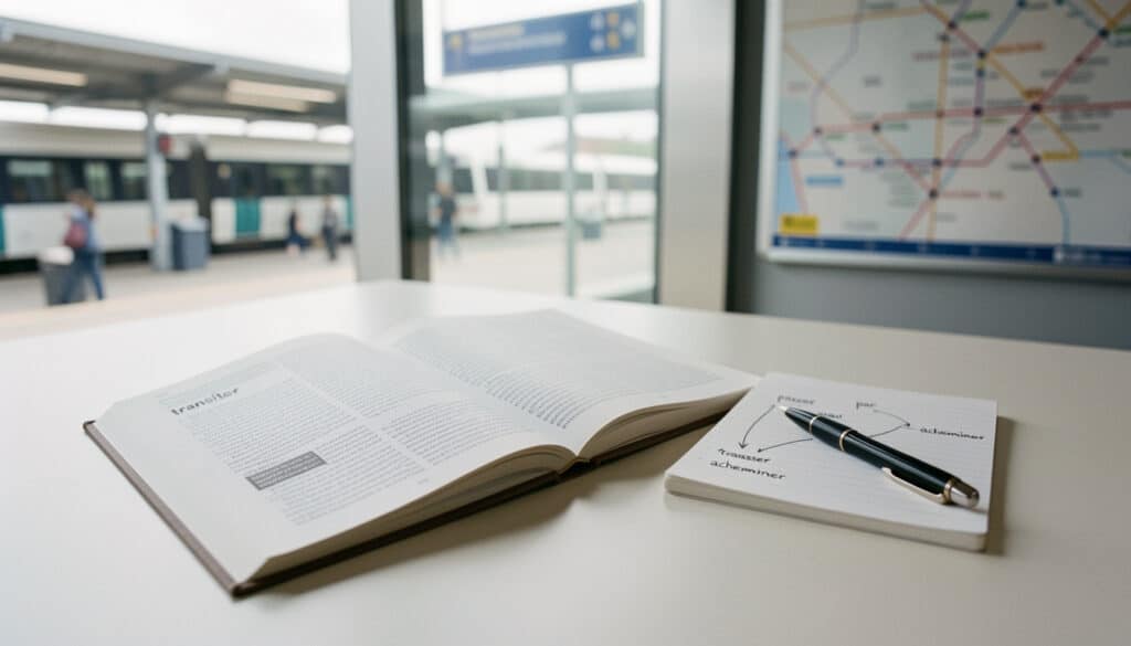 Définition de transiter et sens du verbe en français